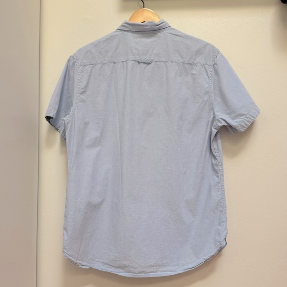 Denim & Flower Ricky Singh Short Sleeve Button Down Shirt Blue Size Large - Picture 2 of 8